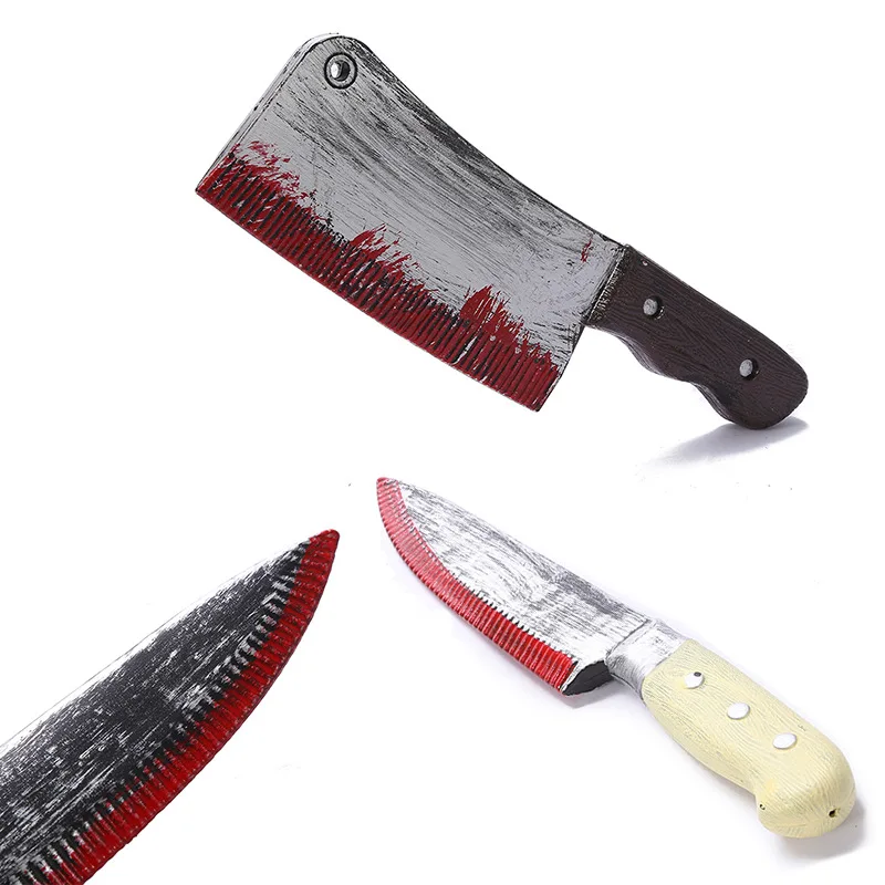 Cuchillo de cocina para Halloween, accesorio de plástico para Cosplay