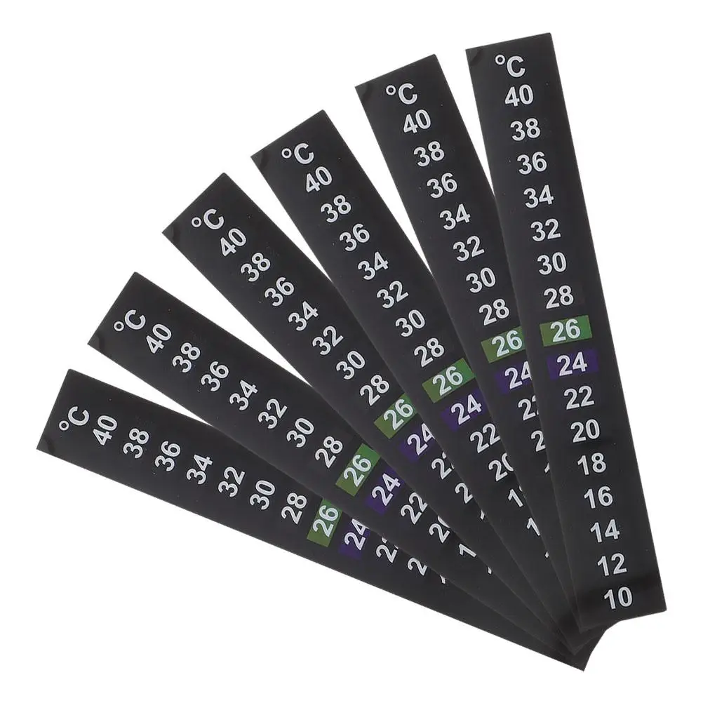 

6 Pcs Temperature Discoloration Stickers Fish Tank Animal Water Gauge Bottle Adjustment Refrigerator