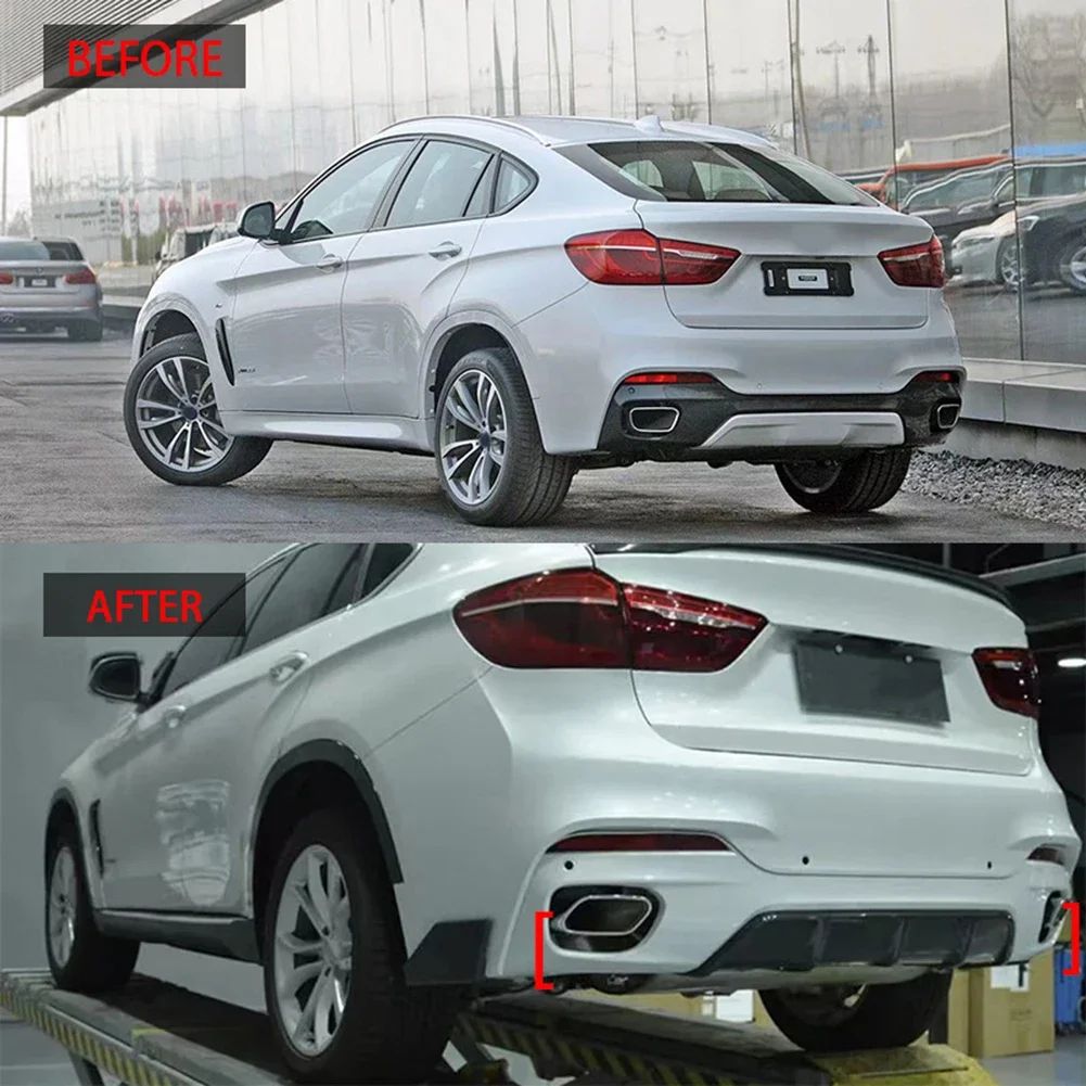 Rear Bumper Diffuser Lip Body Kit For BMW X6 F16 sDrive35i 50i xDrive35i 50i 2014-2019