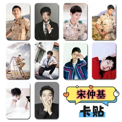 10PC/SET Song Joong Ki HD Poster Card Stickers Korean TV Descendants of The Sun Drama Stills Photo Bus Meal Phone DIY Decor