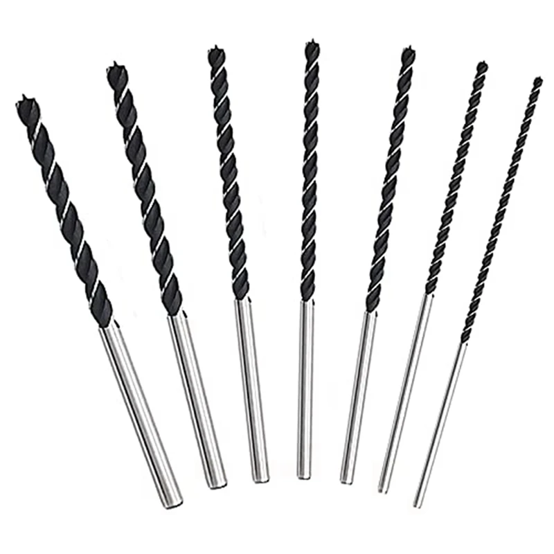 7Pcs Extra Long Wood Drill Bit Set 12 Inch 300mm Drill Bits DIY Woodworking Tool Spiral Drill Extra Long Drill