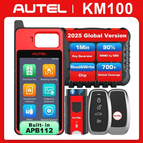 Autel MaxiIM KM100 Key Fob 프로그래밍 Immobilizer 도구 2PCS Autel IKEY for 60s 키 생성 OBD IMMO 키 학습 99% 자동차