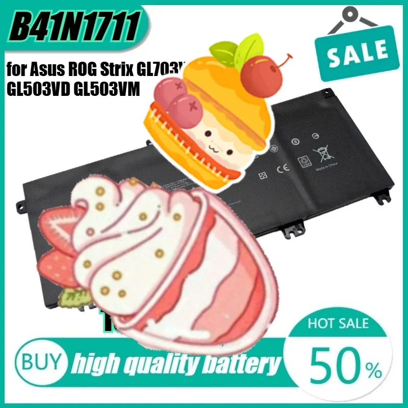 

15.2V 64Wh B41N1711 Laptop Battery for Asus ROG Strix GL703VD GL503VD GL503VM FX503VM 0B200-02730100
