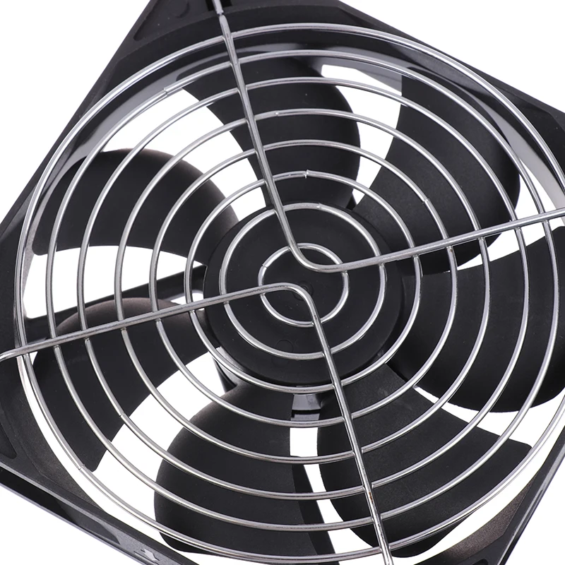 【L】12CM 2700RPM Fan Cooling With Controller + 2 Metal Mesh Covers 12V BTC Machine Chassis Workstation Cabinet Radiator Server