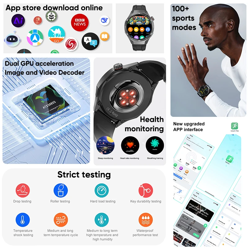2025 New For HUAWEI GT 5 Pro 32Gb Memory SmartWatch AGPS Beidou Navigation Sapphire Screen HD Video Bluetooth Call SmartBracelet