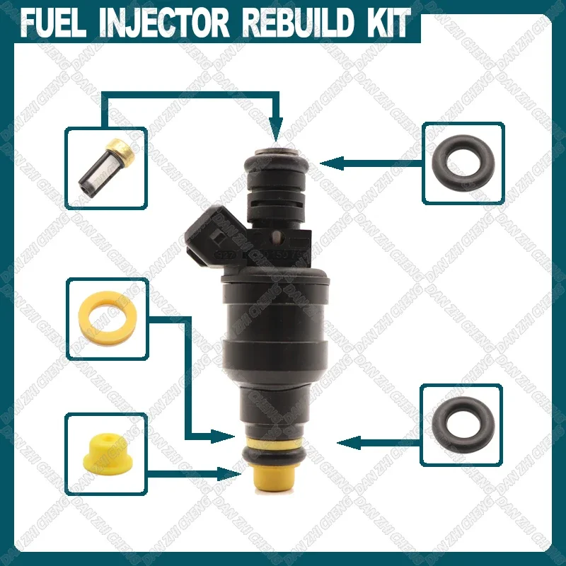 

Fuel Injector Service Repair Kit Filters Orings Seals Grommets for Ford Fairlane 88-95 Fairmont Falcon 88-94 3.9L OEM 0280150790