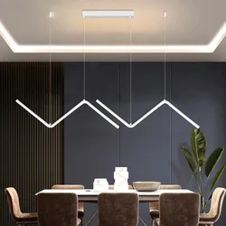 Nowoczesne lampy wiszące LED Home Decor 90 cm 2 oprawy głowicowe Oświetlenie salonu Lustre Hotel Bar Study Sypialnia Lampy wewnętrzne