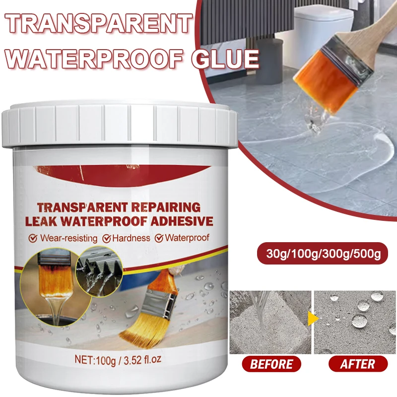 Transparent Waterproof Adhesive Waterproof Glue Outdoor Leak Sealing Roof Waterproof Coating Compatible With Multiple Surfaces