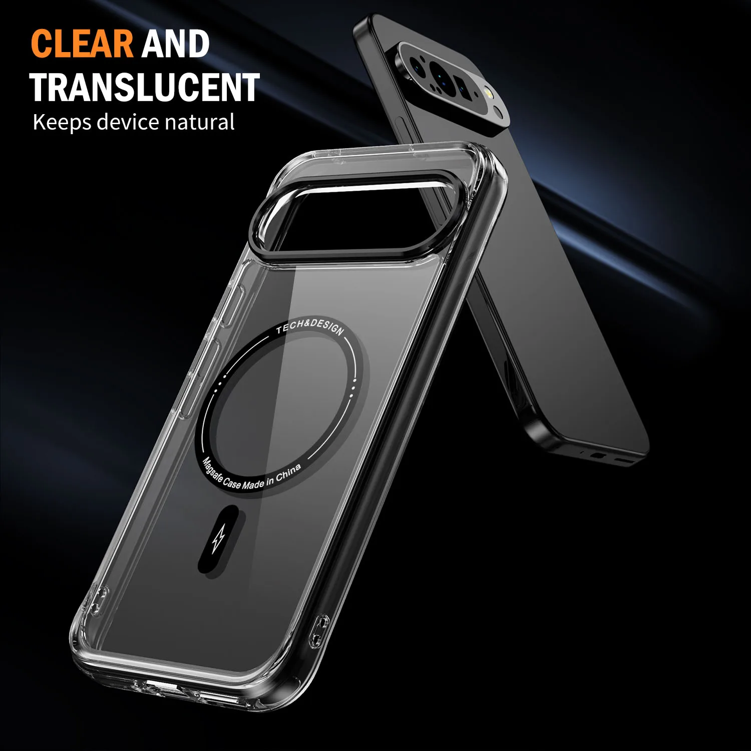 Luxury Transparent Phone Case for Google Pixel 9 8 Pro Magnetic Magsafe Clear Ultar Thin Back Cover for Google8A Shockproof Case