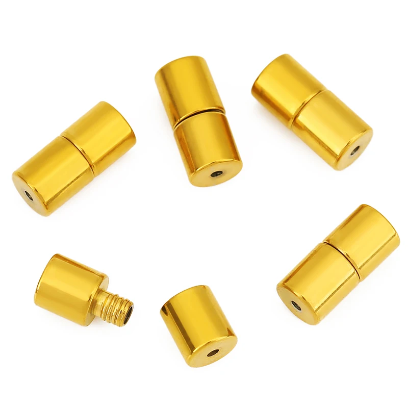 2pcs PVD Never Fade Stainless Steel Screw Clasps Necklace Hooks End Connectors Spiral Clasps For Bracelets Jewelry Accessories #6