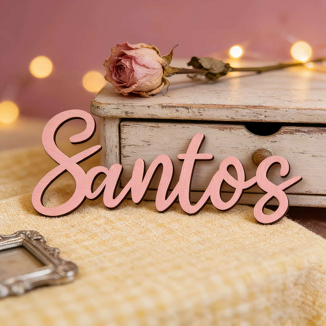1pc Personalized Custom Wooden Name Tag, Customized Name, Wall Art Decoration, Living Room and Bedroom Decoration, Suitable for view 2