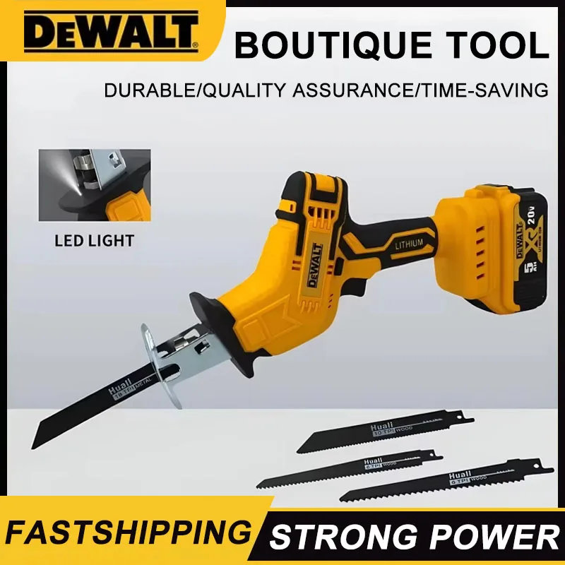 Dewalt 2800RPM Cordless Reciprocating Saw 20V Brushless Electric Saw Multifunctional Metal Wood Pipe Cutting Saw Power Tool