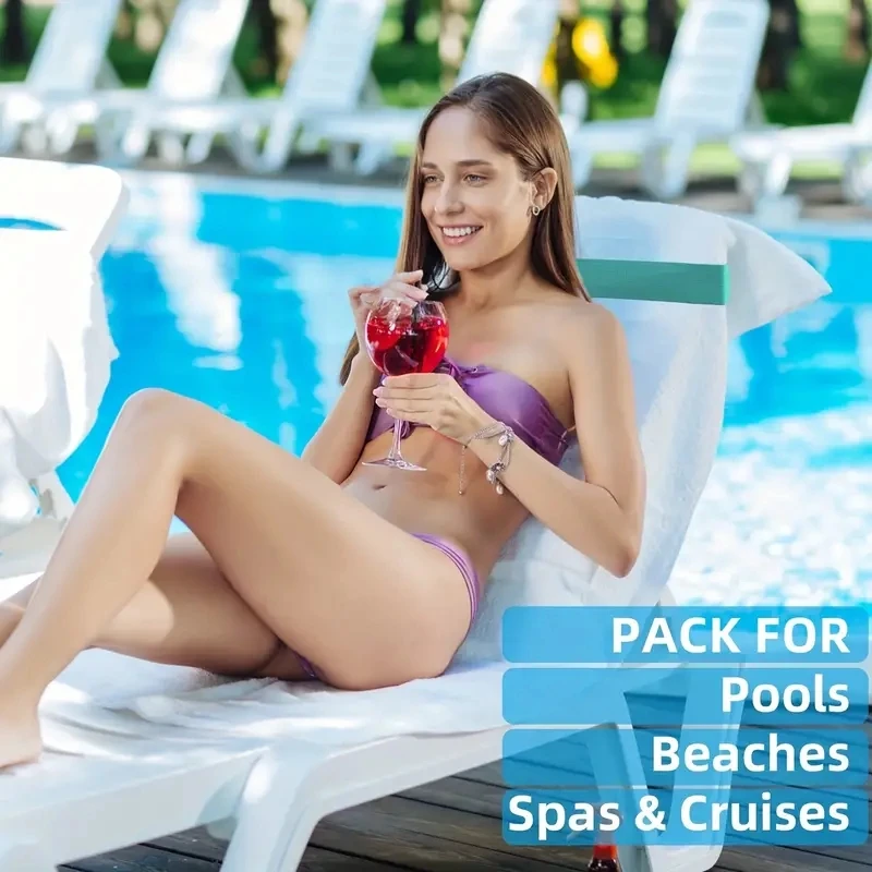 2 bandas para toallas para sillas de playa, piscina y cruceros, los mejores clips para toallas, soporte para toallas, clips para toallas de playa