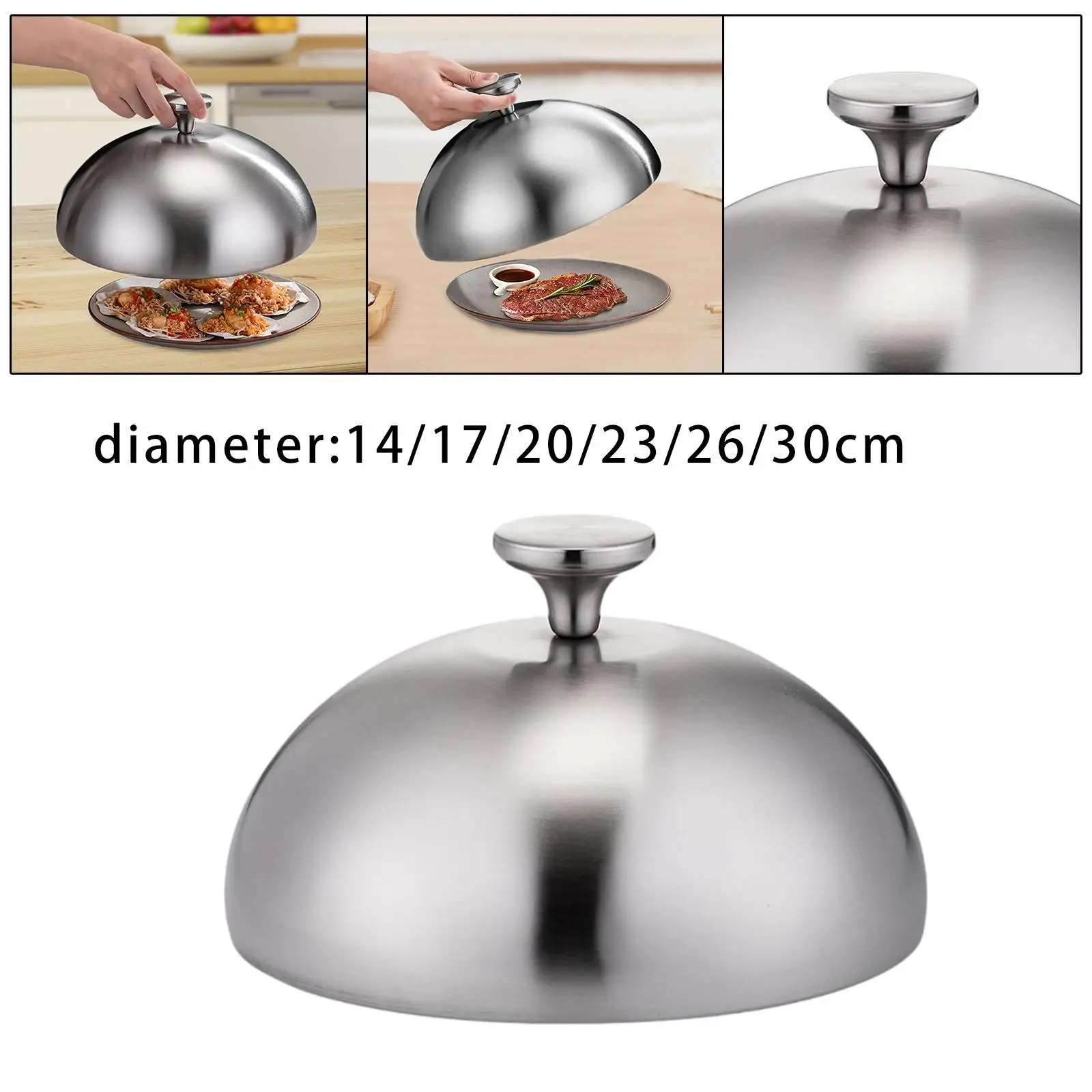 Burger Cover Universal Heavy Duty Stainless Steel Grilling Dome Cover for Outdoor BBQ Cooking Steak Hamburger Teppanyaki