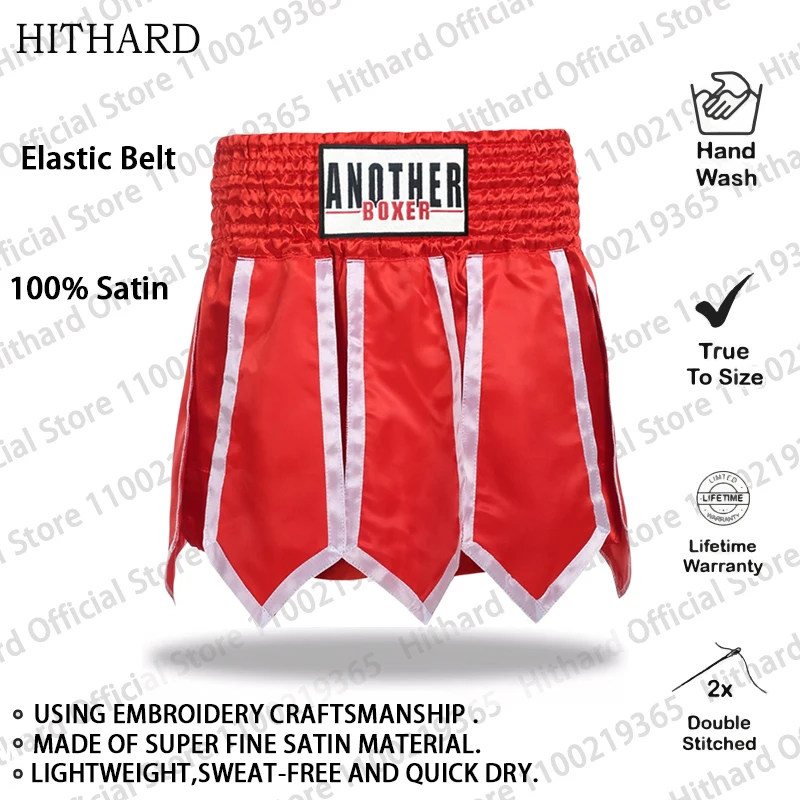 Muay Thai Shorts Lotus Ribbons Boxing Shorts Men Womens Child Kickboxing Pants Kids Adult MMA Martial Arts Grappling Fight Wear