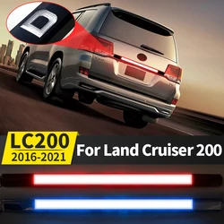 For Toyota Land Cruiser 200 LC200 2016-2021 2020 2019 2018 Tailgate Brake LED Light Chrome Decoration Strip External Accessories