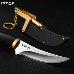 Black Gold Small Machete, Fruit Knife Folding Portable Mini Pocket Knife, Sharp High Hardness Outdoor Knife KR9195