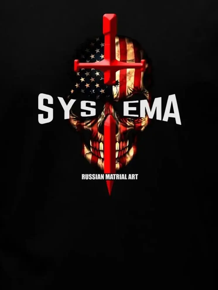 

American Flag Skull Russian Matrial Art Systema T-Shirt 100% Cotton O-Neck Summer Short Sleeve Casual Mens T-shirt Size S-3XL