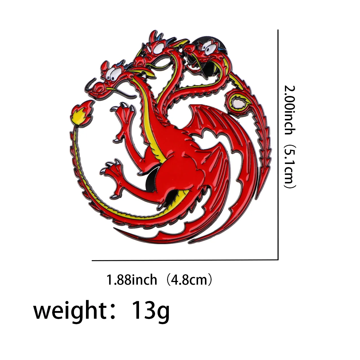 Mushu Dragon Enamel Pin Cartoon Brooches for Women Lapel Pins Badges on Backpack Clothing Accessories Fashion Jewelry Gift