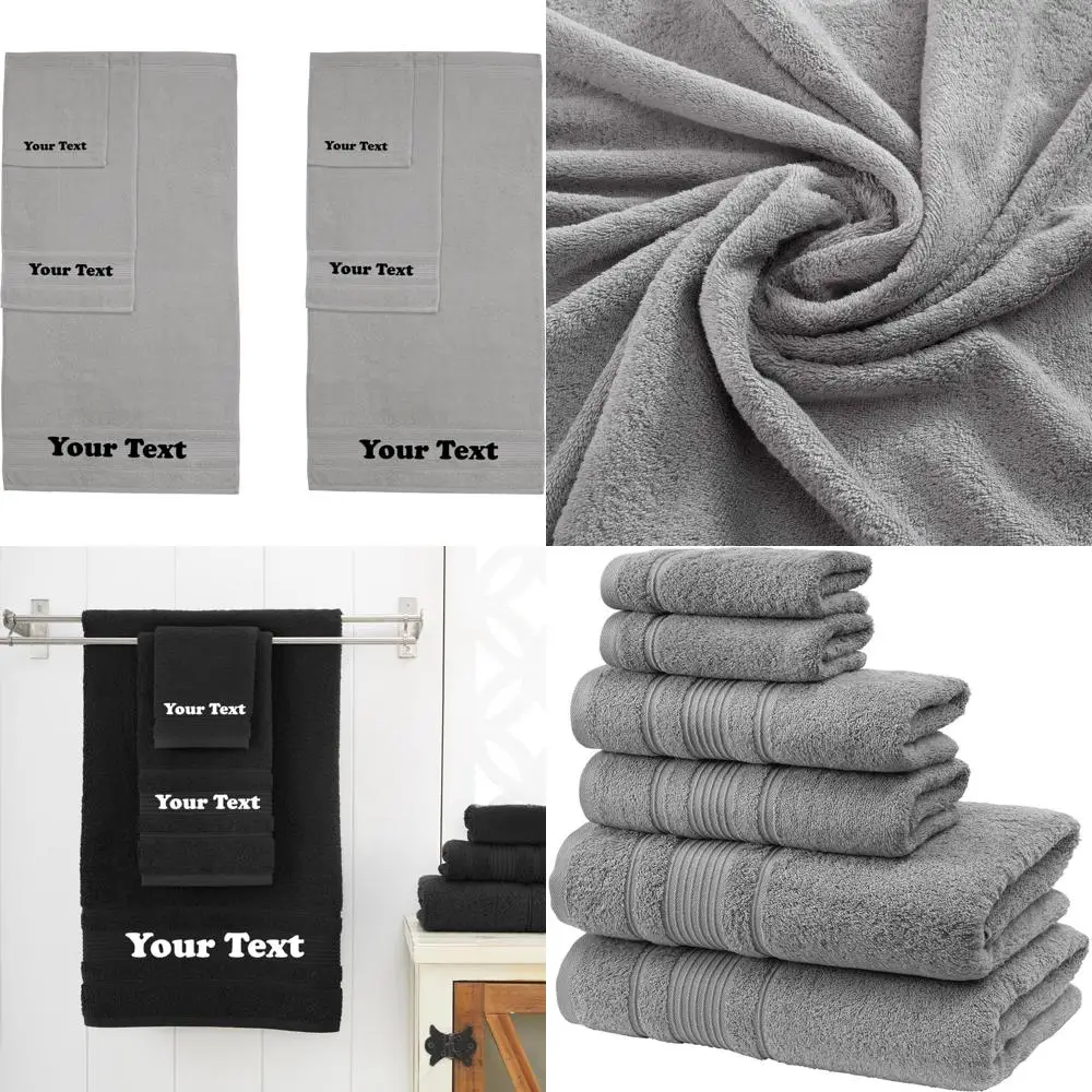 

Набор полотенец с вышивкой на заказ: персонализация с именами, монограммами, инициалами для детей, взрослых, путешествий, подарками, комплектом из 6 предметов