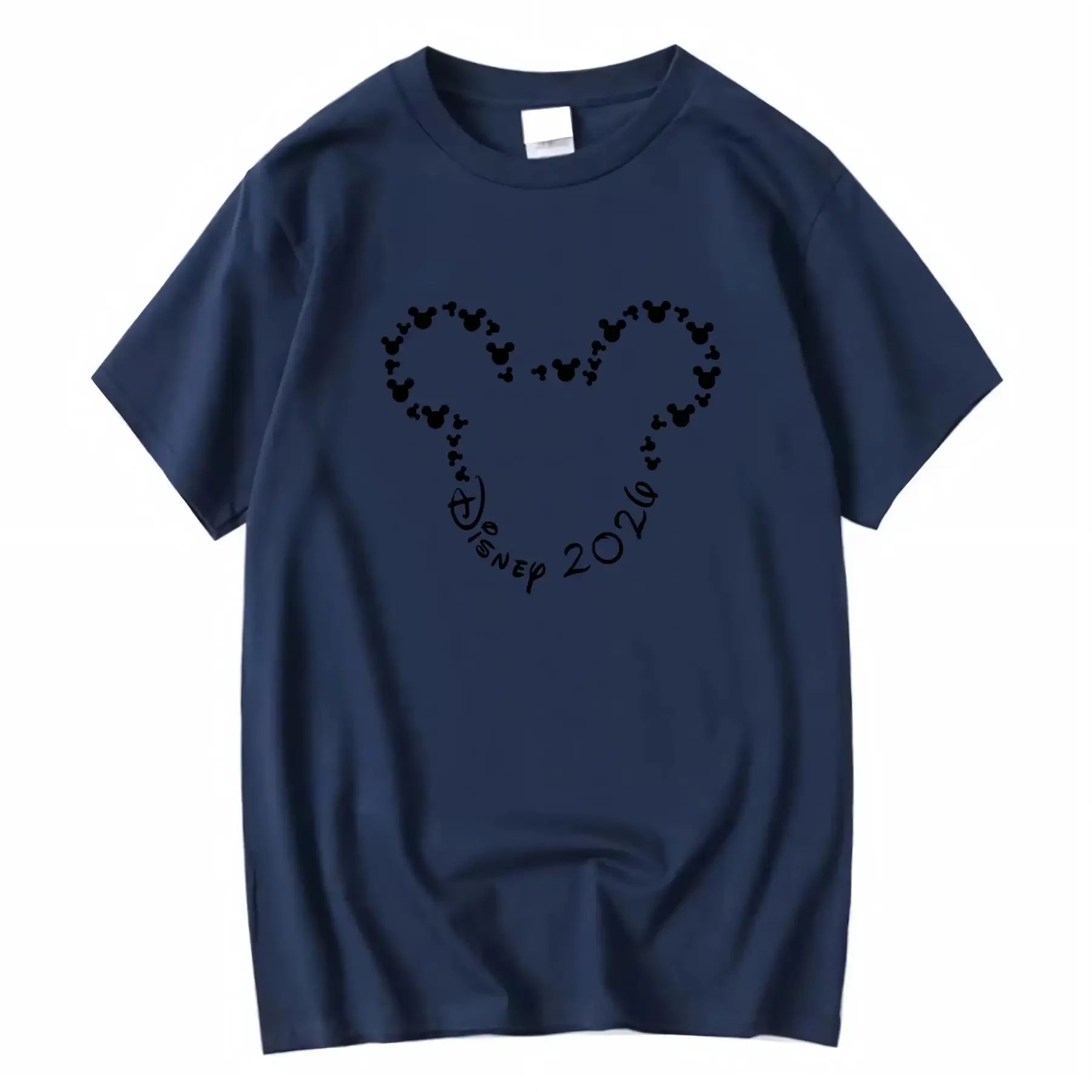 ديزني فاميلي 2026 رحلة 122629 ديزني وورلد عطلة طاقم الرقبة تي شيرت للنساء خمر غسلها لينة تنوعا تنفس