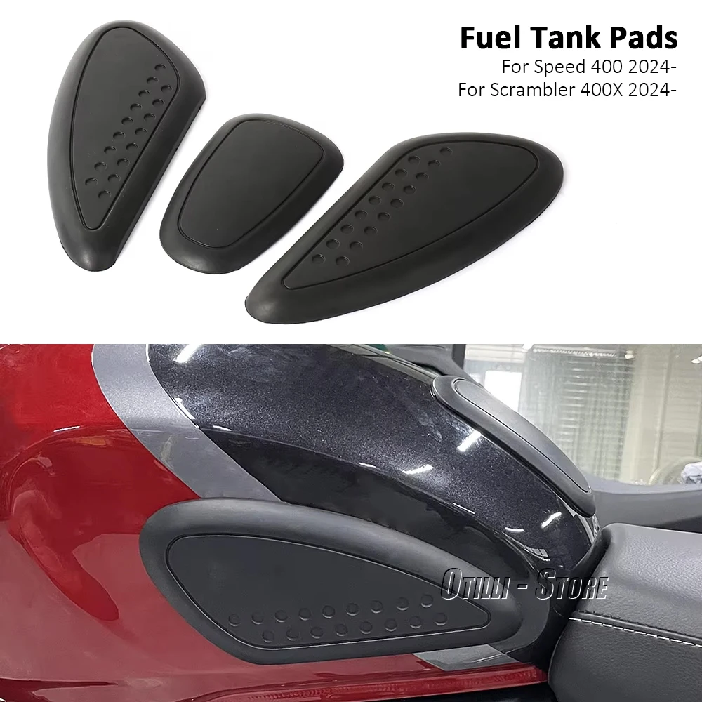 

New For Scrambler 400X For Speed 400 2024 2025 Motorcycle Accessories Middle Tank Pads Side Anti Slip Sticker Protector Kit