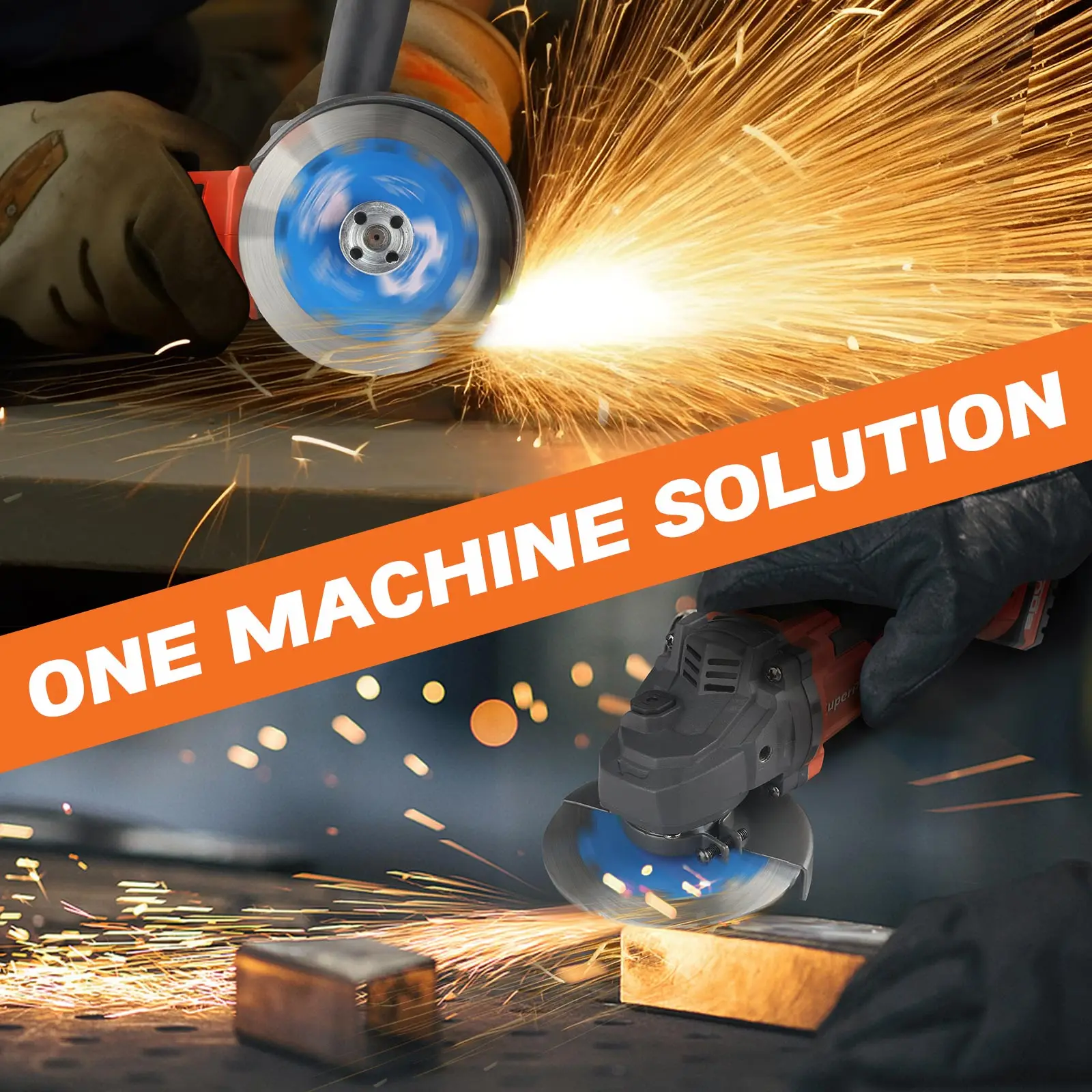 SuperPan 125 Power Tool Rechargeable Machine Machine Angle Grinder Speed Regulation and Cutting Electric Tool for Makita Battery