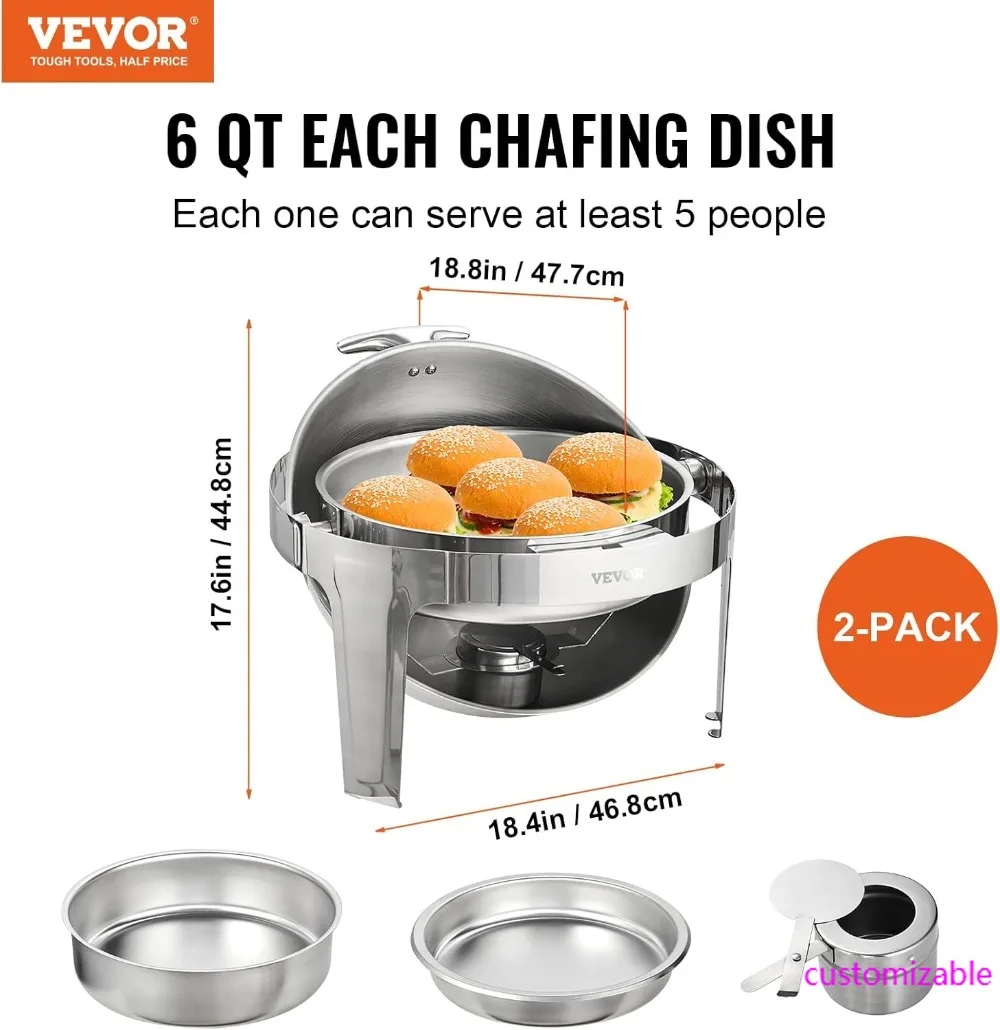 6 Qt Roll Top Chafi…
