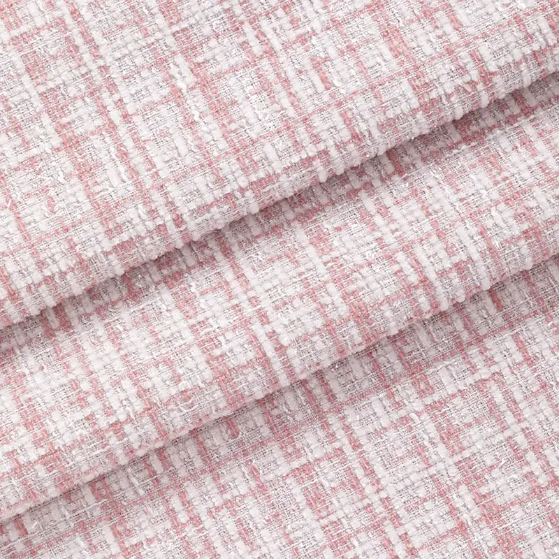 Tweed Fabric Skin Friendly By The Meter for Clothes Bouquets Jackets Women\\\'s Skirts Sewing Cloth Silver Wire Breathable Blue