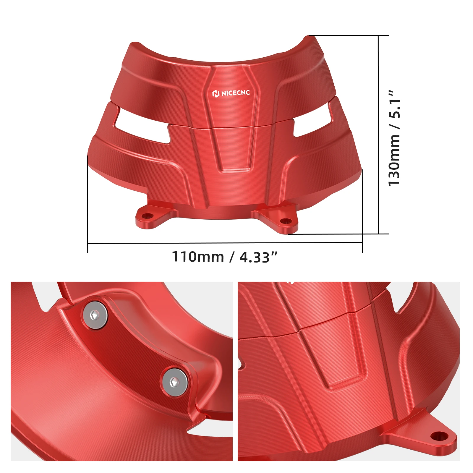 Für Honda CRF1100L Africa Twin DCT 2020-2025 NICECNC Rechte Kupplungsdeckelabdeckung CRF1100L Africa Twin Adventure Sports DCT – Detail 10