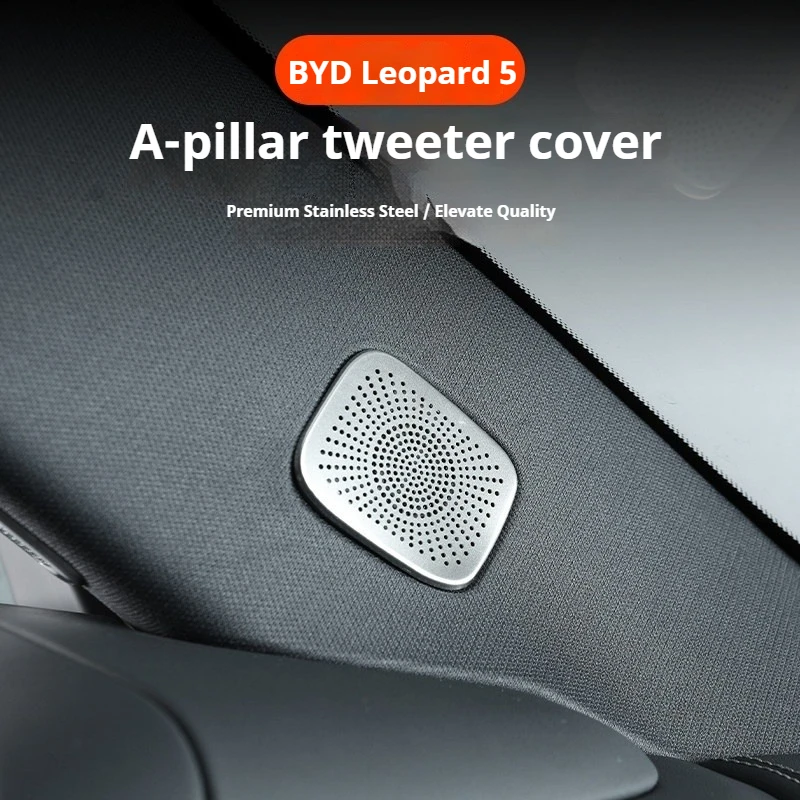 For BYD Leopard 5 Denza B5 Car Specialized Speaker Cover Decoration Sticker A Pillar Dashboard Car Door Interior Audio Trunk