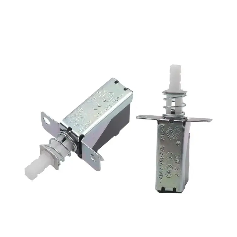 【10-5PCS】lock-free Key Self-Locking switch KCD-A10 SW-3 A04 Power Switch 2Pin Outer Spring 5A For Range Hood