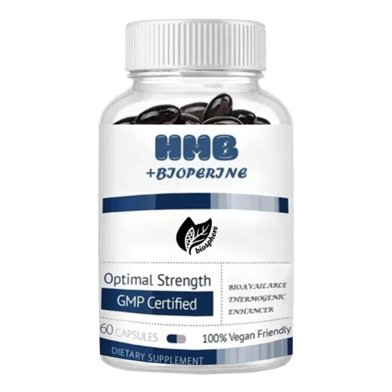 HMB - Supports Muscles and Exercise - 1500 Mg HMB，High-Absorption BioPerine - 60 Vegan Capsules