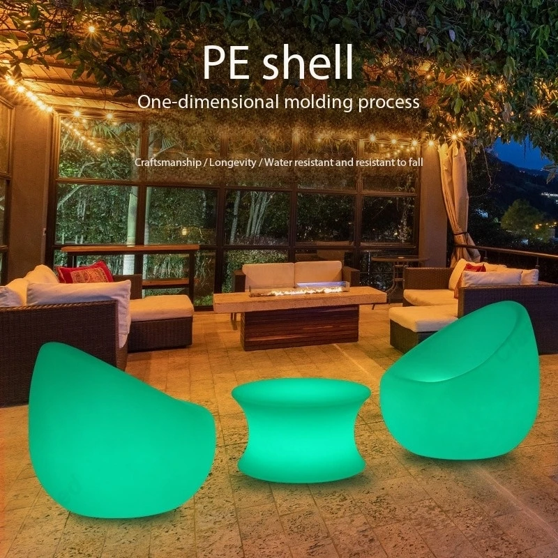 Creative New LED Luminous Spherical Sofa Chair Bar Bar KTV Coffee Table Leisure Indoor and Outdoor Furniture Combination