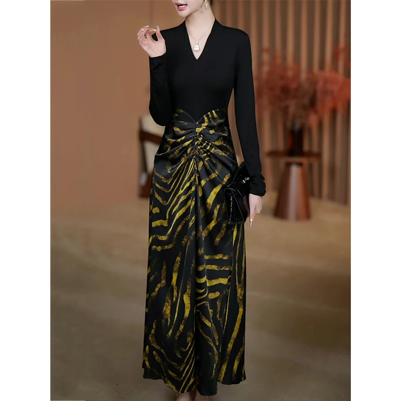 Lekkie, luksusowe, proste łączenie, moda jesienna, w nowym stylu, stylowy i elegancki design, dopasowane sukienki zakrywające brzuch i wyszczuplające