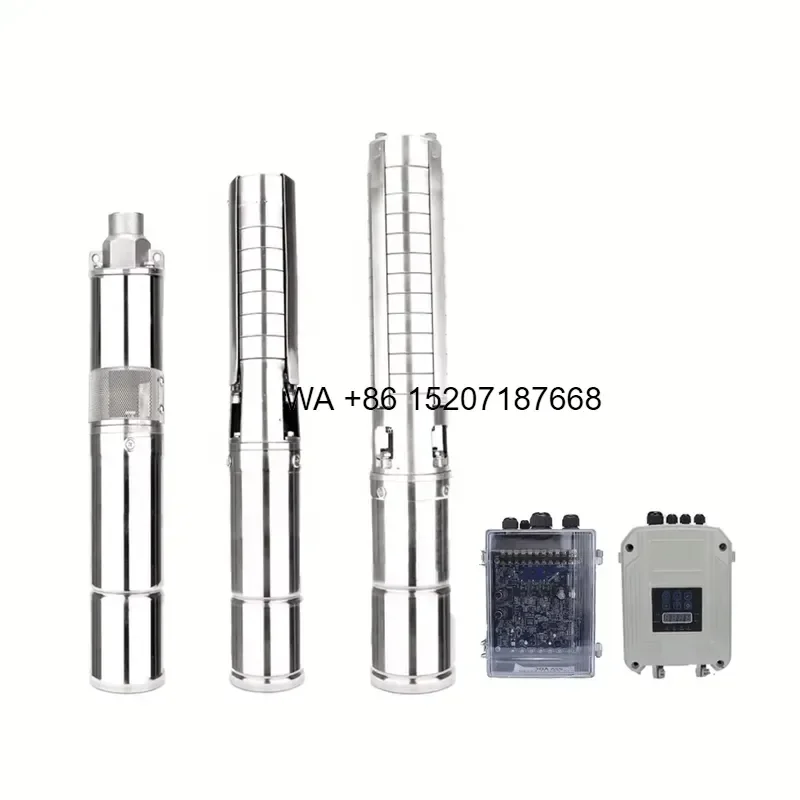 Wmwmnu 24V 110V Solar DC Submersible Pump Solar Powered Water Pump Set for Irrigation