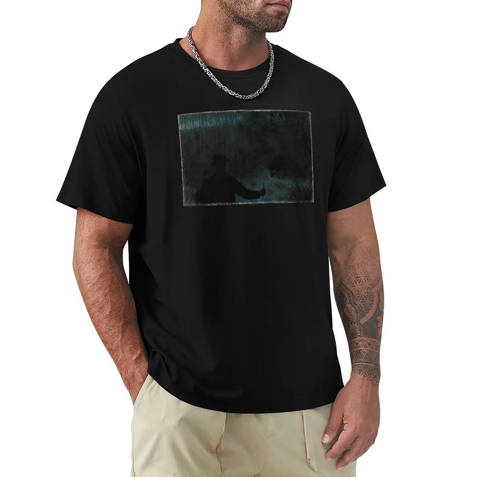 

Theodor Kittelsen The Ash Lad and the Wolf T-Shirt Plus Size Short Sleeve T-Shirt