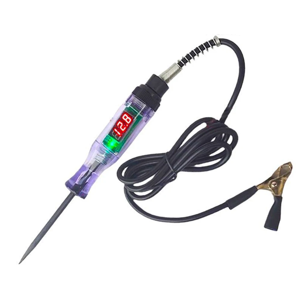 Car Voltage Circuit Tester Digital Display Car Probe Test Pen Electric Measuring Pen Circuit Tester Diagnostic Probe Test Pen