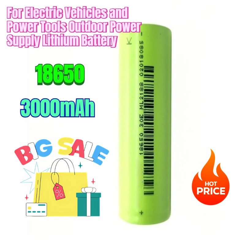 

3000mAh 18650 for Electric Vehicles and Power Tools Outdoor Power Supply Lithium Battery