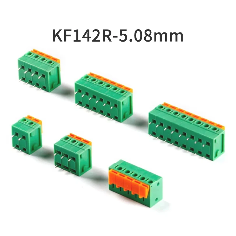 (10 Pieces) KF142R - 5.08mm - 2P 3P 4P ~ 12P PCB Connector Terminal 5.08mm Pitch Double Row Horizontal Plug 142R EX142R