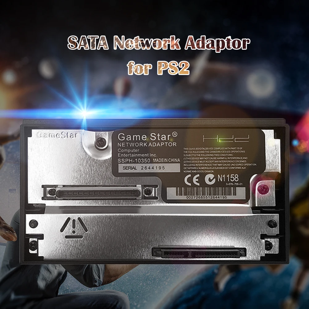 

Game Console Network Card SATA Socket HDD Adapter Portable Carrying Decor for PS2 Playstation 2 SATA/IDE