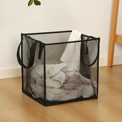 Laundry Bags Hamper Bag with Handles,Portable &Collapsible Dirty Clothes Mesh Basket Foldable for Washing Storage,  Room