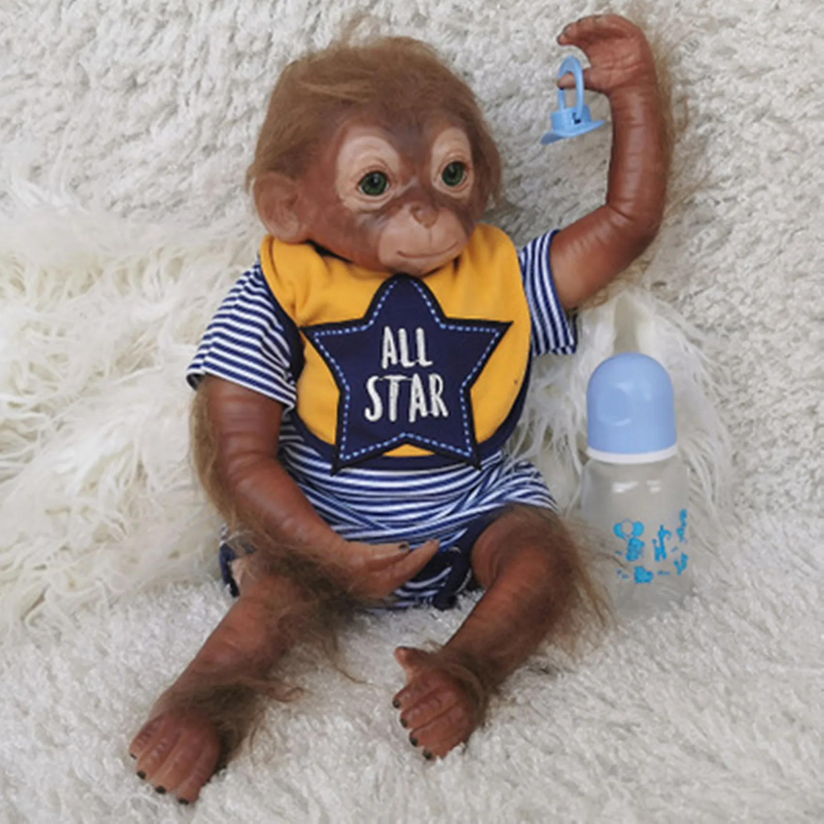 Baby Reborn Silicone And Realistic Lifelike Monkey Boys Girls Toys Popular Reborn Toddler Baby Dolls Bebe Doll Reborn Soft Touch