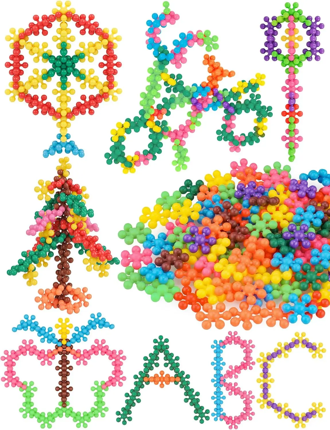 Building Blocks STEM Construction Toy for Kids,Multi-Color Early Learning Creativity STEM Toy,Safe Material,Educational Toy