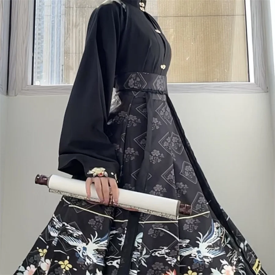 Original Improved Ming Dynasty Ancient Traditional Daily Wear Chinese Horse Face Skirt Modern Ma Mian Skirt Hanfu