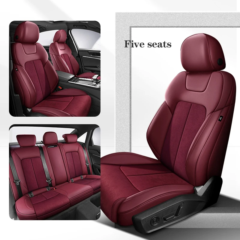 Custom Car Seat Covers For Peugeot 2008 2020 360 ° Surround 100% Fit Suede+Leather Auto Interior accesorios para vehículos