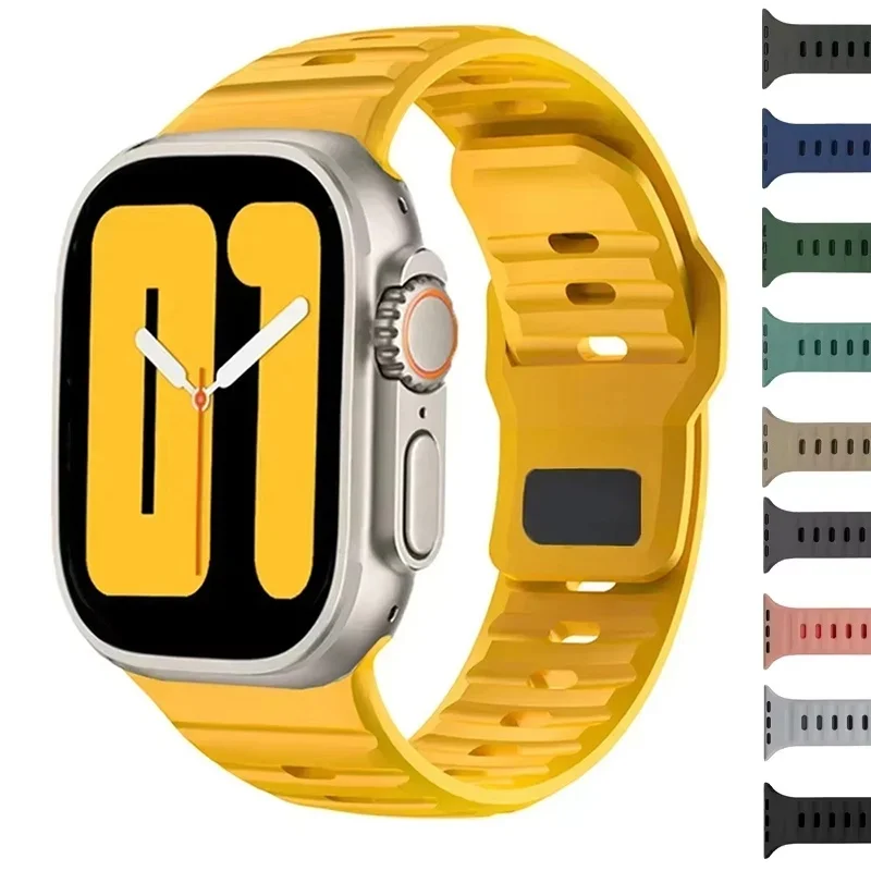 الأشرطة الرياضية ل سوار ساعة يد آبل 38 40 41 42 مللي متر 44 45 49 مللي متر لينة سيليكون حزام سوار iWatch سلسلة الترا SE 9 8 7 6 5 4 3 2 1