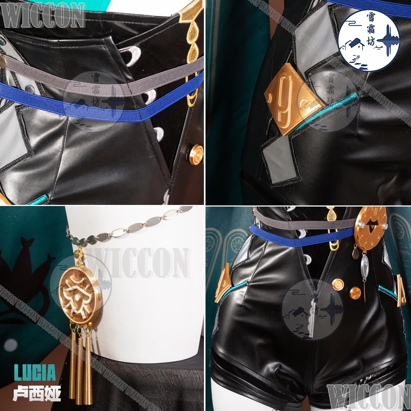 Zenless Zone Zero Lucia مجموعة أزياء تنكرية أنيمي Cosplays أزياء تنكرية أقراط شعر مستعار كوس حفلة الهالوين كوميك كون الهالوين