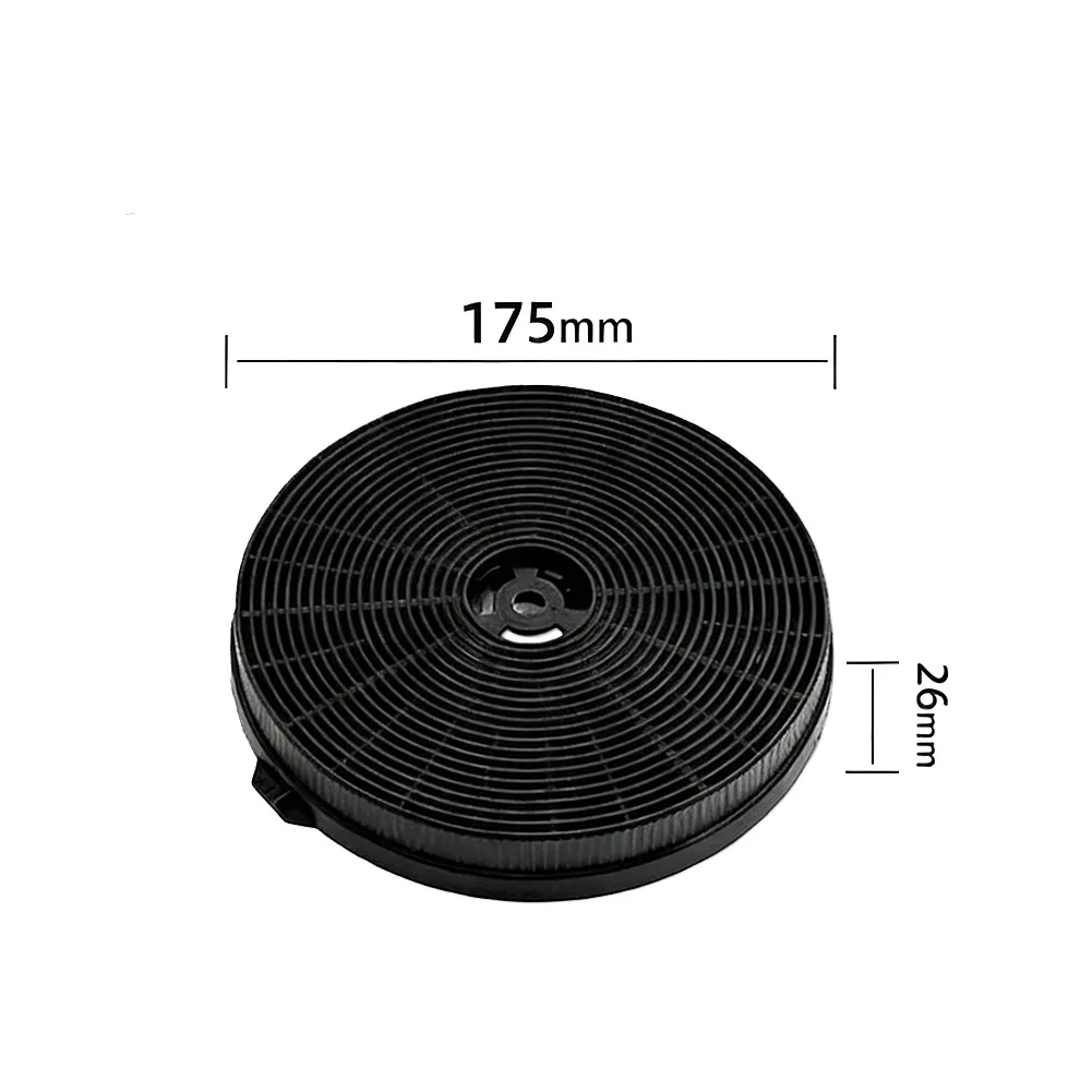 2 Packs for lex Range Hood Activated Carbon Filter 175x26mm Black for LEX L1 CFK1-TM CFC 60020 USGDCF-G 63ISS9063175 668AS750