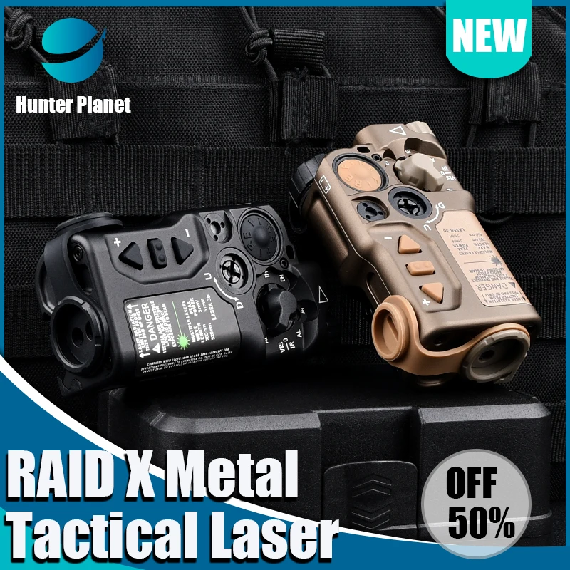 

Wadsn Tactical RAID X Laser Aiming Red Dot Green Blue Infrared Rays IR Strobe Laser Hunting Airsoft Accessory For 20mm Rail